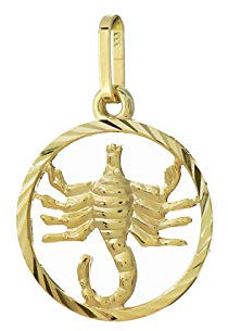 NKlaus Skorpion Sternzeichen 333 8 Karat Gelbgold 15mm Kettenanhänger Horoskop Zodiak 9156