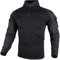 zuoxiangru Uomo Tattico Combattere Maglietta, Ripstop Traspirante Multicam Camicia per Militari A Caccia Airsoft (Nero, EU M=Tag XL)