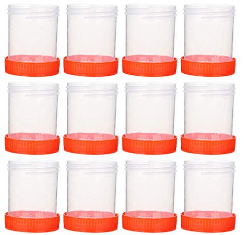 EXCEART 50 Pcs/1 Pack 40ml Taza De Muestras De Orina Desechable Con Tapa De Tornillo, Contenedor De Muestras De PláStic Para Uso En Laboratorio (Color Aleatorio)