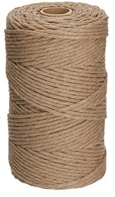 Filani Lieblingsgarn - Premium Makramee Garn aus Baumwolle 3mm Single Twist Cappuccino