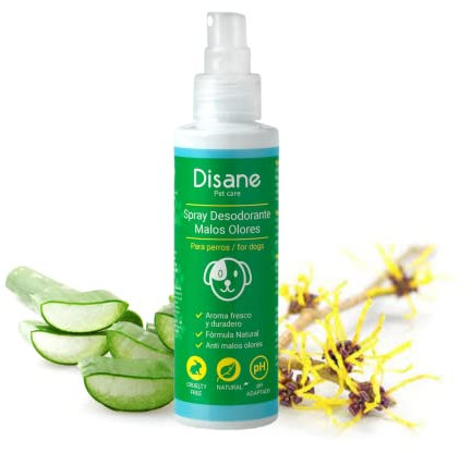 DISANE Deospray Schlechte Gerüche für Hunde Natürlich | 125ml | Neutralisiert und Beseitigt Schlechte Gerüche | Lange Dauer