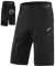 ARSUXEO Radhose Herren MTB Shorts Gepolstert Getrennte Unterhose Lose Fit Fahrradhose Wasserabweisend 1903 001D schwarz Medium