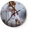 Modern Wanduhr Ballerina Ballett Studio 40x40cm Rund Groß Wand Uhr Glas Analog Zimmeruhren Küche Büro Wohnzimmer Glasuhr Wall Clock Dekoration Design Wanddekoration Küchenuhr C3AR40x40-4970