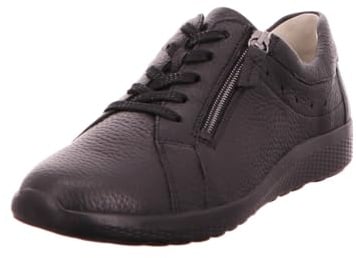 Waldläufer K-Ira Damen Schnürschuh Leder schwarz schwarz