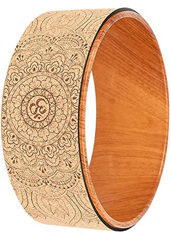 Yoga-Rad Rückrad Yoga Kork Yoga Rad für Dehnung Flexibilität Rücken Biegungen Vertiefen Yoga Pose Backbend Holz