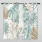 Gardinen Palmenblätter, Uiiooazy Vorhang Tropische Pflanzen Grün Gold Monstera Blatt Blickdicht Vorhänge Polyester Gardinen mit Ösen Verdunklungsvorhänge für Wohnzimmer Schlazimmer, 2 Stück, 140x245cm