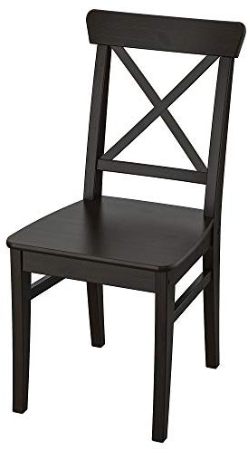 IKEA INGOLF Stuhl, braun-schwarz
