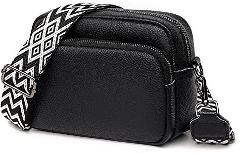 HIMS Crossbody Bag Damen Breiter Gurt, Bauchtasche Damen Leder Geldbörse, kleine Umhängetaschen für Damen, Handtaschen mit abnehmbarem Schultergurt