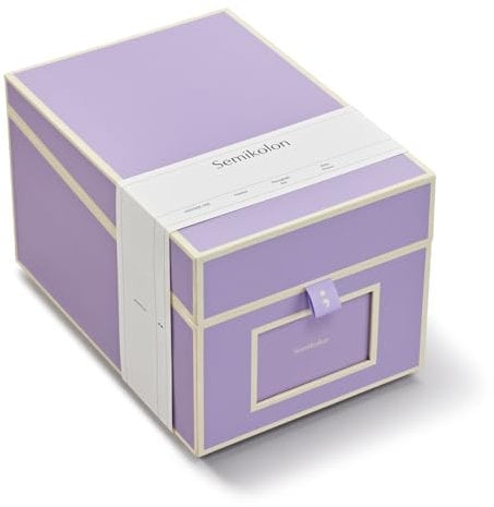 Semikolon 370082 CD- und Fotobox - 17,7 x 15,7 x 25,6 cm - für 10 x 15 cm Fotos - Cover lilac silk lila