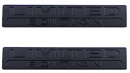 2 Stück Limited Edition Emblem für Autoabzeichen Aufkleber Kofferraum hinten Aufkleber (schwarz)