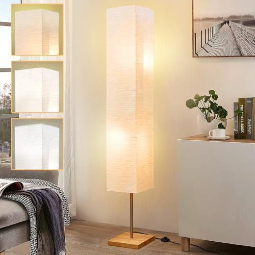 GyroVu 65 Stehlampe für Wohnzimmer, 3-stufig Dimmbare LED-Stehlampe, Säulenstehlampe, Stehleuchte für die Ecke, Moderne stehlampen für Schlafzimmer, Büro & Wohnzimmer (Leuchtmittel Enthalten)