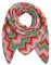 FASHION YOU WANT XXL Schal flauschig schal-tuch damen dicker dreieckstuch groß Wolle Azteken BUNT Farben kuschelig (grün/rosa)