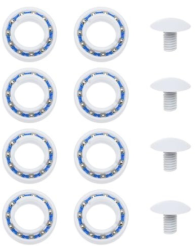 EMSea Lot de 12 Accessoires pour Nettoyeur de Piscine Robot de Nettoyage de Piscine Roulements à Billes en Plastique C60 Boulons de Roue en Plastique C55 Compatible avec Polaris 180 280 Piscine Robot