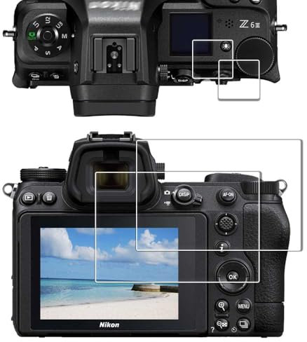 iDaPro [2Pcs para Protector de pantalla Nikon Z 6III Z6 III+[2Pcs] Top Protector de pantalla de cristal,vidrio templado,Dureza 9H,Antiarañazos,Antiburbujas,Antihuellas,Ultra delgado,Fácil instalación