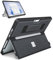 SSS·GRGB Schutzhülle für Microsoft Surface Pro 11/10/9/8, 33 cm (13 Zoll), mit Stentabdeckung, Handschlaufe, All-in-One Rugged Case kompatibel mit Typ-Cover-Tastaturen, Schwarz