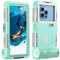 Lanhiem Pochette Étanche 15M [Universelle] Coque Téléphone Protection IPX8 Plongée Étui pour iPhone Samsung Galaxy Huawei XiaoMi RedMi Oppo Vivo et Smartphone 4.7-6.8'' sous Marine Housse - Teal White