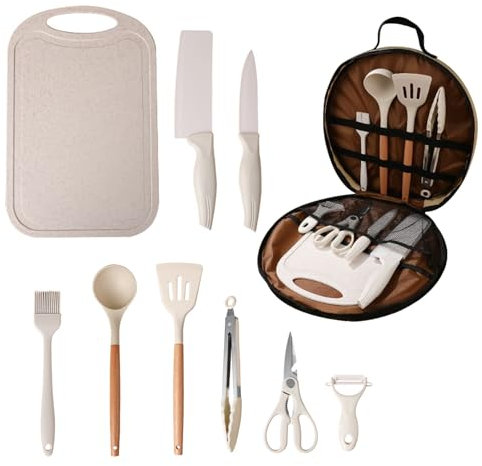 TOOPONE Camping-Kochgeschirr, Camping-Kochgeschirr, Campingutensilien-Set, Camping-Küchen-Set, Camping-Kochset, Camping-Kochutensilien, Camping-Kochgeschirr-Set, Campingzubehör Kochen