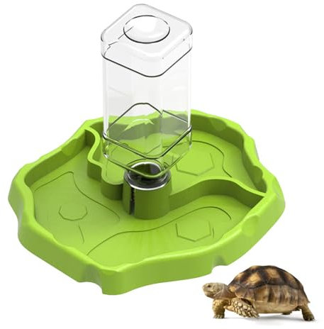 1 Stücke Schildkröten Wasserschale, Fressnapf Schildkröten, Reptilien Schildkröte Futternapf, für Schildkröten, Geckos, Schlangen, Frösche usw Reptilienhaustier (Grün)