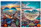 Hongyrjy 2 Stück Diamond Painting Erwachsene-Strand Diamant Painting Bilder,5D Diamend Painting Love Stones Bilder als für Geschenk Zuhause Wanddekoration 12x16inch