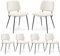 COLAMY Esszimmerstühle 6er Set, Moderner Küchenstühle, Esszimmerstuhl, Polsterstühle, Esstisch Stühle, Stühle Esszimmer, Mittagessenstühle, Stoff, Metallbeine, Creme