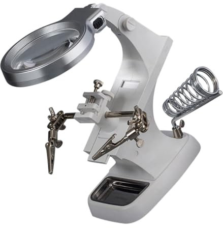 HOMSFOU Led Lupenlampe Für Schreibtisch Schweißlupe Mit Schattenfreier Beleuchtung Einstellbar Für Elektronik Reparatur Und Präzisionssäle