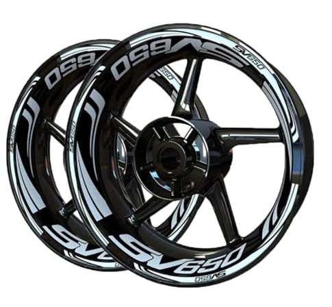 YOUZKA Felgenband Motorrad Rad Aufkleber Nacht Reflektierende Dekorative Felge Reflektierende Aufkleber Für Suzuki SV650 SV 650(Color1)