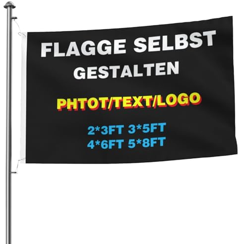 Flagge Selbst Gestalten Personalisierte Flagge Druck Beidseitiger mit Foto Text Logo Für Den Innen-Und Außenbereich Wanddekoration Garten-Yard-Schild (ohne Fahnenmast).