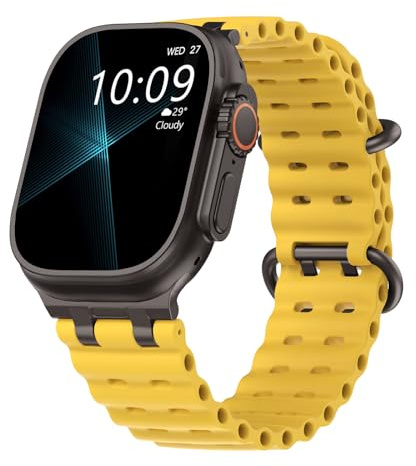 TiMOVO Cinturino Ocean Compatibile con Apple Watch Ultra 3/2/1 da 49 mm, Cinturino Sportivo Traspirante con Connettore in Metallo Migliorato per Uomo e Donna