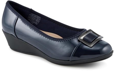 Pavers Womens Wide Fit Flexible Wedge Heel Slip On Shoes | Spring Summer Collection | Wedge Shoe | Slip On | Lightweight