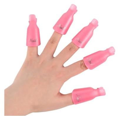 Professionelle Kunststoff-Acryl-Nagellackentferner-Clips, Wickelreiniger, Soak-Off-Kappe, wiederverwendbar, für Salon, Zuhause, einfach zu verwenden
