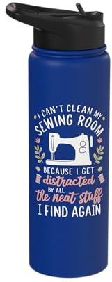 Sewing in My Sewing Room Sewist Stitching Dressmaker Stainless Steel Insulated Water Bottle