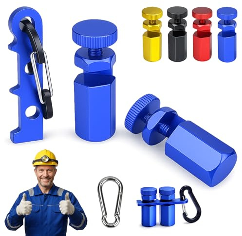 2 Pcs Tall Stair Gauges for Framing Square, Aluminum Alloy Hexagonal Stair Stringer Layout Jig with Holder & Hook, Circular Saw Guide Attachment for Rafter Layout, Carpentry Tools (Blue)