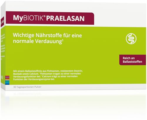MyBIOTIK®PRAELASAN I made by nutrimmun I Für 30 Tage I Ballaststoffmix aus Flohsamenschalen, resistentem Dextrin, Baobab I Calcium I Vegan I Glutenfrei I Laktosefrei I Laborgeprüft