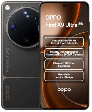 OPPO Find X9 Ultra 5G Smartphone | Factory Unlocked | Dual SIM | 12GB RAM | 512GB Storage | Immersive Display | Lightweight Slim Design | Tundra Umber