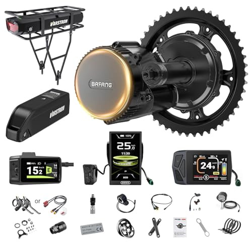 Bafang Mid Drive Ebike Conversion Kit, BBS01B BBS02B BBS-HD Mid Motor Kit with Optional LCD Display & Battery, 36V 48V 52V Kit for BB 68-73/100/120MM MTB CTB (CAN protocol)