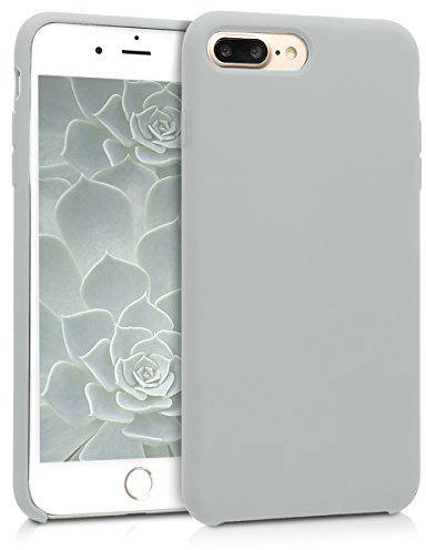 kwmobile Case Compatible with Apple iPhone 7 Plus/iPhone 8 Plus Case - TPU Silicone Phone Cover with Soft Finish - Light Grey Matte