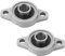 Othmro KFL001 cuscinetto flangiato del blocchetto di cuscino, diametro del foro di 12mm, lega di zinco/acciaio cromato, serratura a vite 2pcs