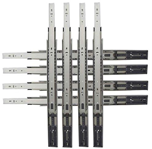4 Paar Vollauszüge L=400mm Softclose Selbsteinzug 45kg Tragkraft Schubladenschienen H=45 Material 1,2/1,2/1,4mm