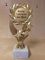 Pokal Geschenk Beste Lehrerin der Welt - Geburtstag - Sportpokal - Gr. 19,5 cm, (gold) - Trophäe - Pokale - mit Gravur - (A1)