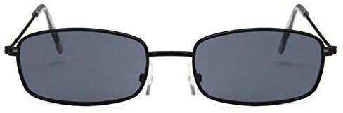 WQZYY&ASDCD Sonnenbrille Herren Damen Sonnenbrillen Damen Hochwertige Quadratische Sonnenbrillen Vintage Shades Uv400 Driving Sun Glass Fashio-Schwarz