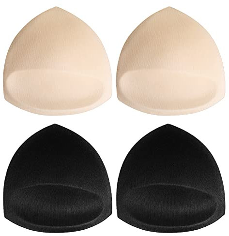 2 Paia Inserti per Reggiseno Triangolare Coppette per Bra Rimovibili per Bikini Costumi da Bagno da Donna