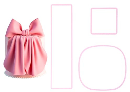 KALAIEN Bow Cookie Cutter Cut Bowknot Plastic Cutter Sets for Cake Cupcake Toppers Decoration