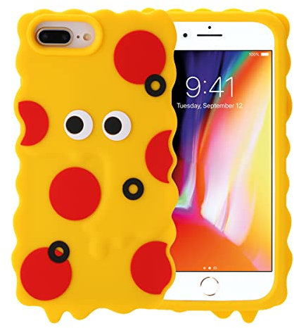 3D Pizza Monster Case for iPhone 7Plus/8Plus,3D Cute Cartoon Pizza Monster Character Kids Teens Girls Women Soft Silicone Case for iPhone 7Plus/8Plus/iPhone 6Plus 6s Plus 5.5 inch (Pizza Monster)