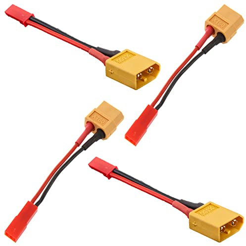 Boladge 2 Paar XT60 auf 2-polig JST Steckverbinder RC Männlich Buchse Adapter Kabel für RC Flugzeug Auto Hubschrauber