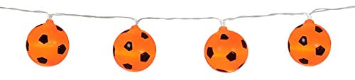 Boland 61868 - LED Lichterkette Fußball, Länge 140 cm, 10 LED-Leuchten, WM, EM, Fanartikel, Puplic Viewing, Dekoration, Mottoparty