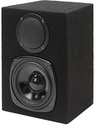 Dynavox de 2 vías en Forma Trapezoidal Altavoces de estantería, con Revestimiento de Fieltro, par, Negro