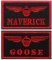 Goose & Maverick lustiger bestickter Aufnäher mit 9,7 x 5,6 cm Klettverschluss bestickte Applikation für Hemden, Rucksäcke, Hüte, Jacken