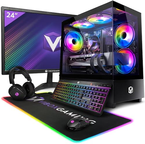 Vibox IV-108 Gaming PC - 24 Monitor Bundle - 8 Core i7 Intel 9700F Processor - Nvidia RTX 4080 Super 32GB Graphics Card - 32GB RAM - 1TB SSD - 700W PSU - Windows 11 - WiFi