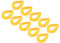 sourcing map Acrylic Link Rings, 23mm Quick Linking C-Clips Hooks for Purse Bag Chain, DIY Craft Making, Yellow 16Pcs