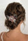 Unicra Kupfer Draht Metall Handgewebte Spangen Haarschmuck Hochzeit Abend Fancy Strass Haarspangen Clips Lila Blume Haarnadeln für Frauen und Braut